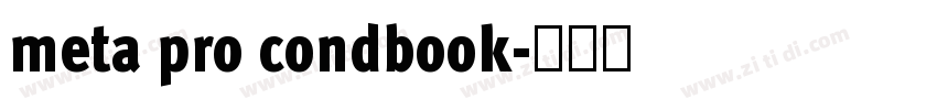 meta pro condbook字体转换